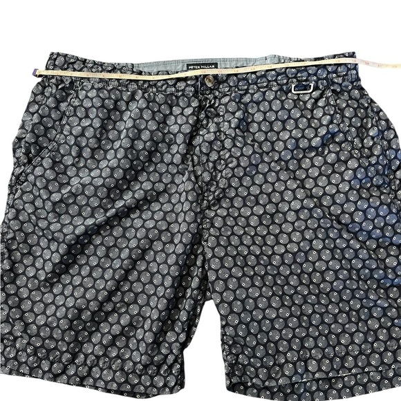 Peter Millar Blue and White Lined Swim Trunks Size XL - Picture 8 of 13